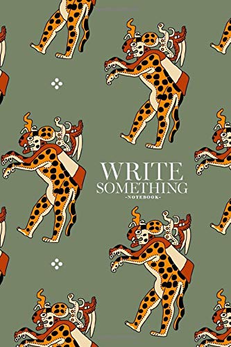 Notebook - Write something: Geometrical pattern with fantastic jaguars and polka dots notebook, Daily Journal, Composition Book Journal, College Ruled Paper, 6 x 9 inches (100sheets)