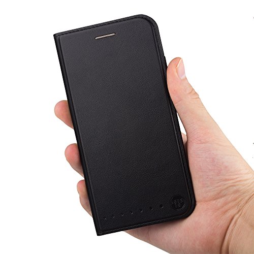 NOUSKE Funda Tipo Cartera para iPhone 7 iPhone 8 de 4,7 Pulgadas de Apple, Negra