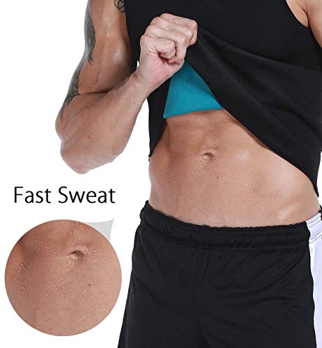 NOVECASA Chaleco Sauna Hombre Compresion de Neopreno Chaleco Modelador Camiseta Reductora para Adelgazante Sudoración Musculación con Cremallera (S, Negro)