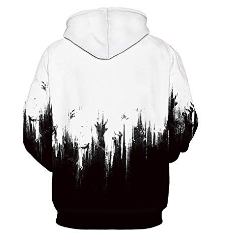 NQING Sudadera con Capucha De La Impresión Digital del Traje De Halloween 3D, Sudadera con Capucha del Traje De Los Pares del Tamaño Extra Grande