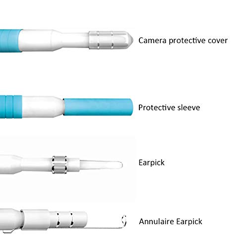 Ntribut Otoscopio De Oreja Endoscopio De Oreja Limpia Cámara De Inspección Digital De Alcance De Oído De 1.3MP con 6 LED WiFi Cuchara De Oreja Endoscopio Video De Alta Definición Cuchara De Oreja