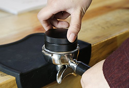 Nuevo 3 trébol de la hoja base Palm tampers café nivelador de macarons Tamper Proof para Espresso café motivos – 58 mm negro