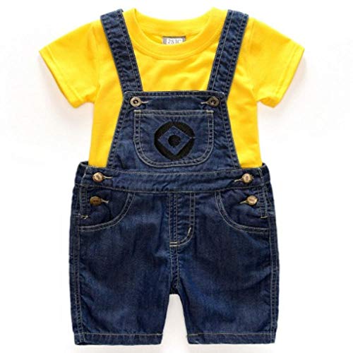 Nuevo juego de rol Venta de Minion héroe de niños Disfraz de niños Minion Sudaderas cosplay Baby denim overoles Minions Sweater suit