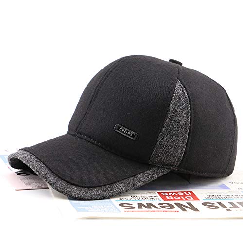 Nuevo Sombrero de otoño e Invierno para Hombre, de Mediana Edad y Ancianos, Ocio al Aire Libre, Gorra Deportiva cálida y a Prueba de Viento, Gorra de béisbol cálida