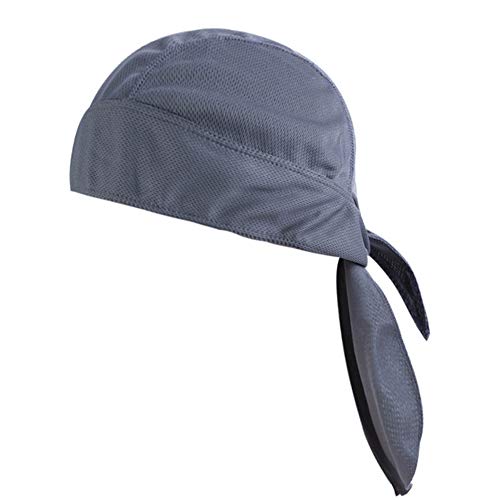 Nuluxi Protección UV Sombrero Pirata de Bicicleta Multifunción Ciclismo Pirata Pañuelo Rápida pañuelo Seco Deportes Casquillo Adecuado para Todas Las Aire Libre Actividades Buenos Accesorios (Gris)