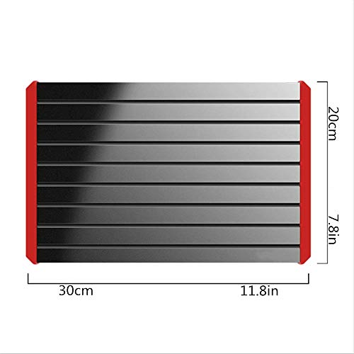 Nye Tablero de descongelación de aleación rápida, Utilizado para Alimentos congelados y Tablero de descongelación de Carne, con Cepillo de Limpieza, fácil de Limpiar, Adecuado para el hogar