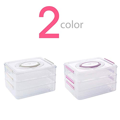 Nyfcc Frigorífico Multi-Capa for Frutas y Verduras Cocina ultracongelados de Masa hervida Caja con Tapa de Almacenamiento de Alimentos Congelador (Color : White)