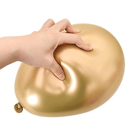 O-Kinee LAKIND Globos Metalizados 50-Pack Globos Metalicos Globo Metalizado Globos De Helio Globos De Látex para La Fiesta De Cumpleaños (Golden-50pcs)