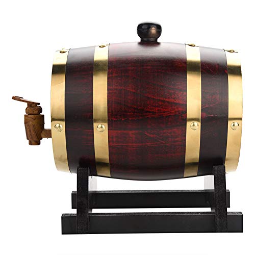 Oak Barrel - Vintage Oak Wine Dispenser para bebidas de licores de vino 1.5L / 3L / 5L (tamaño : 1.5L Red Wine)