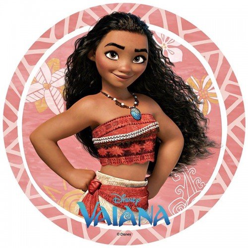 Oblea de Vaiana de Disney para tarta personalizable, Kit n.º 15 Cdc (1 oblea, tamaño folio A4: 210 x 297 mm)