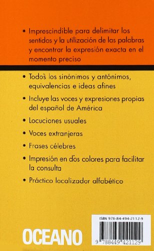 Océano Práctico Diccionario de Sinónimos y antónimos: Extenso repertorio de sinónimos y antónimos, equivalencias e ideas afines (Diccionarios)