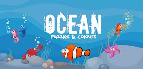 Océano - Puzzles para Pintar - Color los Dibujos de los Animales del Mar para Niños