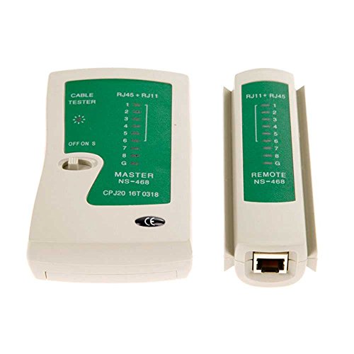 OcioDual Tester Comprobador Cable de Red ethernet LAN RJ45 RJ11 RJ12 Cat5e Cat6 Cat6e