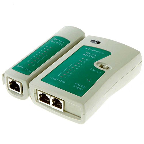 OcioDual Tester Comprobador Cable de Red ethernet LAN RJ45 RJ11 RJ12 Cat5e Cat6 Cat6e