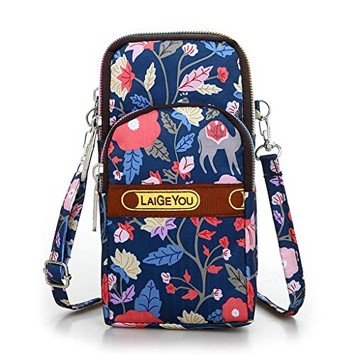 Ocobudbxw Bolso Bandolera para teléfono móvil para Mujer, Estuche para cinturón, Bolso, Monedero, Cartera