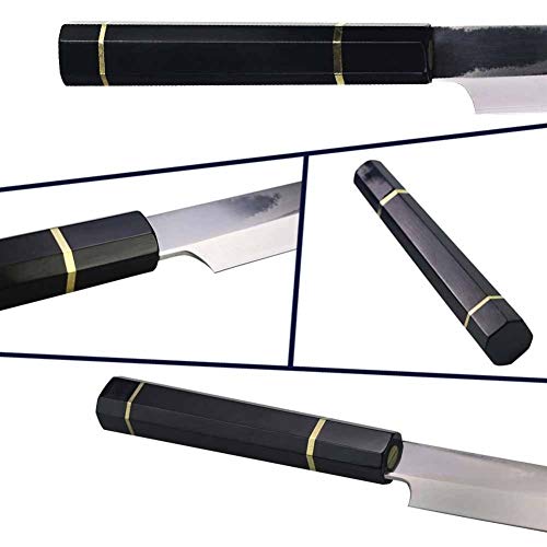 Octogonal de madera del ébano de la manija VG10 34 Capa de acero de Damasco Sakimaru Cuchillo japonés acero de Damasco de la cocina del cocinero Afilado Cuchillo (Color : 11 inch)