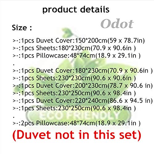 Odot Juego de Ropa de Cama con Funda de Edredón Nórdico de 4 Piezas, Anti-ácaro Defensa Alérgico, Seda Hojas Funda de Almohada, Patrón de mármol (150 * 200cm,Ceniza de Plata)