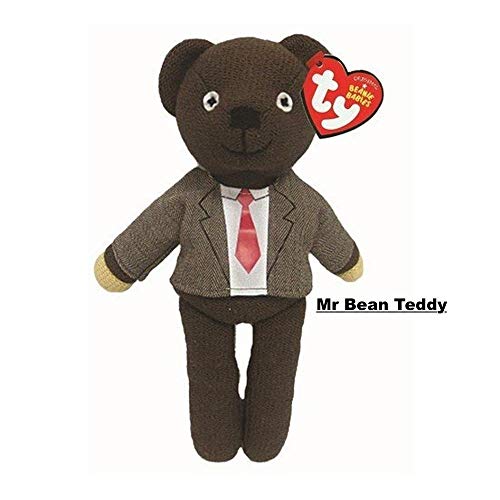 Oficial Mr Bean de peluche (oso de peluche por Ty) con chaqueta (25 cm)