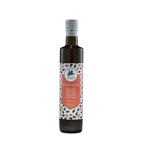 Oleificio Mallia - Bellantonio - Aceite de Oliva Virgen Extra - Botella de 0,5 L - Producto Artesanal de Aceitunas 100% Italianas - Caja de 12 Piezas