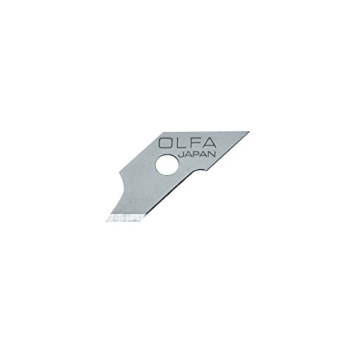 Olfa 372101 Cuchilla cutter tipo compás 5x24,5mm, plateado, Set de 15 Piezas