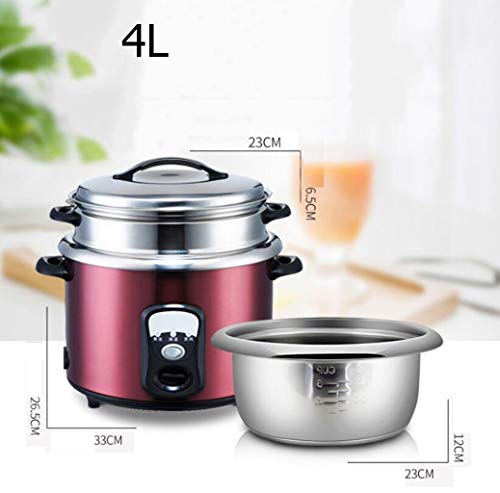 Olla arrocera para el hogar Olla arrocera de acero inoxidable 4L-6.5L Olla arrocera de estilo antiguo Olla caliente para estudiantes de gran capacidad Se puede usar en cocinas, hoteles y restaurantes,