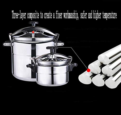 Olla olla grande con capacidad comercial olla hogar vapor olla de hotel olla universal utensilios de cocina Puede ser utilizado en la cocina suministros de hotel (Color : Silver, Size : 40L)