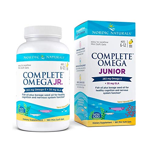 Omega completa junior, limón, 500 mg, 180 geles blandos masticables - Naturals nórdicos