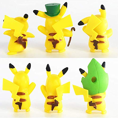 OMG Funmo - Pokemon Pikachu Figuras Pack(30 Piezas), Pokemon Pikachu Monster Mini Figure(18 Piezas) + Pokemon Pulsera de Silicona(12 Piezas)，Fiesta para niños y Adultos