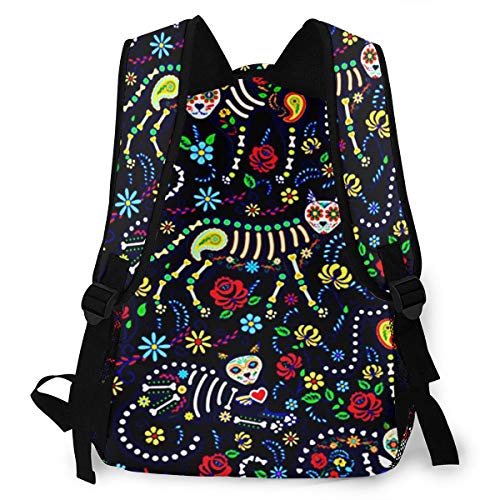 OMQFEW Mochilas Portatil 14 Pulgadas, Resistente Al Agua Casual Mochila, Multifuncional Mochila De Gran Capacidad para Hombre Mujer Escolar Trabajo Viajes Gatos Azúcar Habilidades