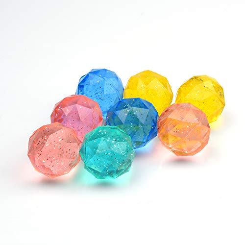 Onepine 24 Piezas 3 Estilos Pelotas Saltarinas 30mm Bolas Rebotadoras Mini Goma para Llenador de Bolsos de Fiesta,Sorpresa de Cumpleaños de Niños