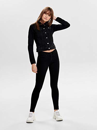 ONLY Onlkendell Eternal Ankle Black Noos, Jeans Mujer, Negro (Black), 38 /L30 (Talla del fabricante: Medium)