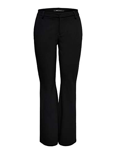 Only ONLROCKY Mid Flared Pant TLR Noos Pantalones, Negro (Black Black), 36/L32 (Talla del Fabricante: Small) para Mujer