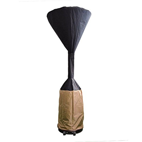 Onlyfire Cubierta de Calefactor de Patio Standup Duradera y Resistente al Agua Se Adapta a 86,5 cm de cúpula Redonda y 47 cm de Base Cuadrada, Negro/Camel Calentador (89"/ 226cm Alto)