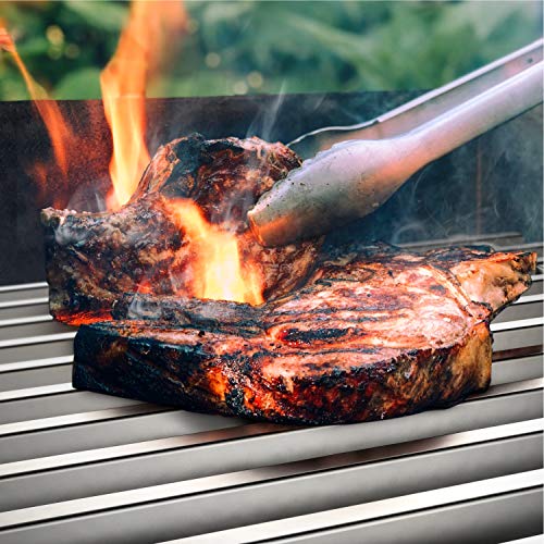 Onlyfire Parrilla para Barbacoa Redonda Rejillas Acero Inoxidable (32,3 cm x 49,5 cm x 1 cm) para Weber 7528, Juego de 2