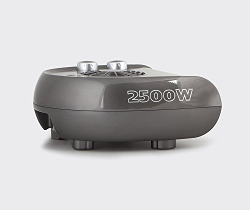 Orbegozo FH 5031 - Calefactor, termostato regulable, 2 niveles de potencia, función ventilador aire frío, calor instantáneo, indicador luminoso, asa de transporte, 2500 W, gris