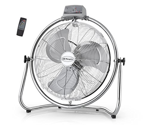 Orbegozo PWM 2147 Ventilador Industrial, 45 cm de diámetro, 3 velocidades de ventilación, Mando a Distancia, Sistema antivuelco, Cabezal oscilante multiorientable, 130 W