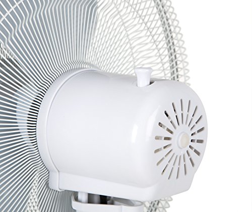 Orbegozo SF3344 Ventilador de pie, 3 velocidades de ventilación, oscilante, asa de Transporte, Cabezal orientable, Temporizador, 45 W, Blanco