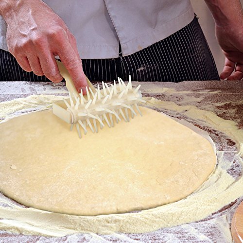 ORBLUE El rodillo punteador de masas ayuda a cocinar pizzas finas y crujientes de manera uniforme y evita que se formen burbujas en la masa (paquete de 1 unidad)