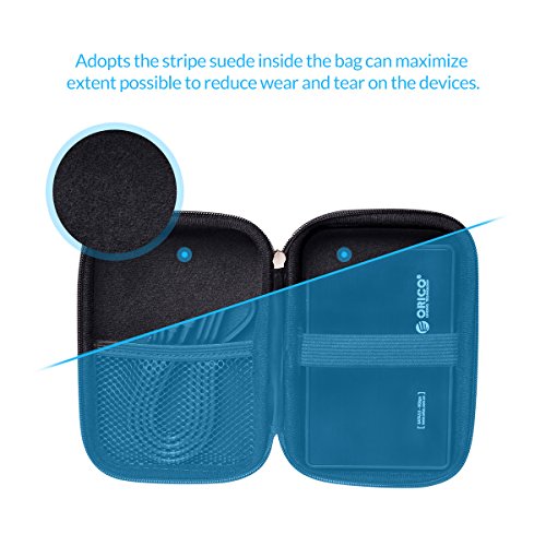 ORICO Funda Disco Duro 2,5 Pulgadas,Protección del Bolso para HDD/USB Flash/SD Card - Azul