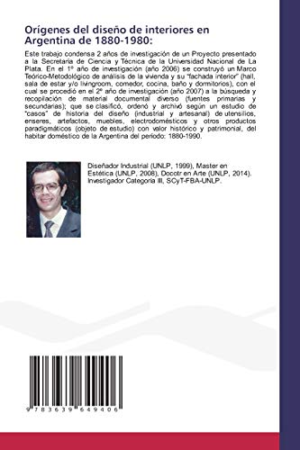 Orígenes del diseño de interiores en Argentina de 1880-1980:: Mobiliario, artefactos, electrodomésticos y decoración de interiores.