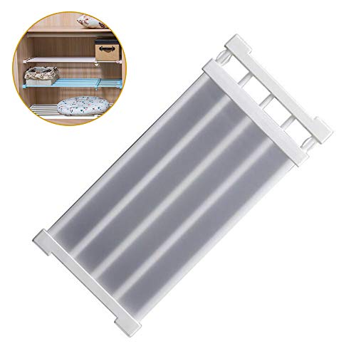 ORPERSIST Estante De Almacenamiento Ajustable, Separador De Capas Extensible, Estante De División De Armario De Guardarropa, Sin Tornillos Entre La Pared, Blanco,23~30Cm