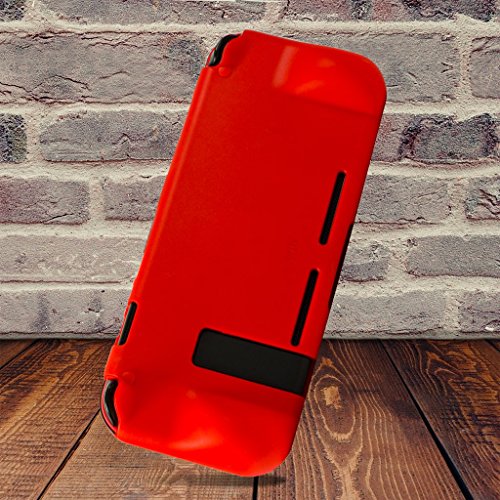 Orzly Funda Comfort Grip Case para la Nintendo Switch – Carcasa Protectora con puños de Mano Rellenos Integrados para la Parte Posterior de la Consola Nintendo Switch en su Modo Gamepad - Rojo