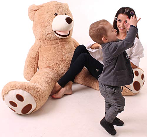 Oso Peluche Gigante 160 cm - Peluches Para Bebes - Peluches Gigantes Osos - Giant Teddy Bear - Osos de Peluche Gigantes - Regalo de Cumpleaños, Regalos Originales Para Una Novia - Marrón