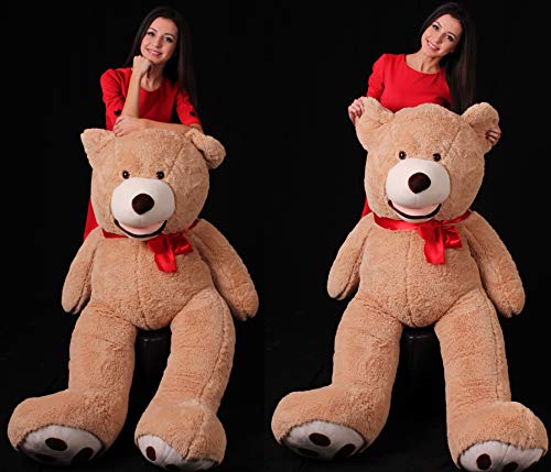 Oso Peluche Gigante 160 cm - Peluches Para Bebes - Peluches Gigantes Osos - Giant Teddy Bear - Osos de Peluche Gigantes - Regalo de Cumpleaños, Regalos Originales Para Una Novia - Marrón