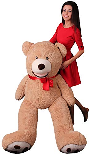 Oso Peluche Gigante 160 cm - Peluches Para Bebes - Peluches Gigantes Osos - Giant Teddy Bear - Osos de Peluche Gigantes - Regalo de Cumpleaños, Regalos Originales Para Una Novia - Marrón