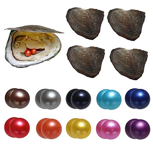 Ostra de agua dulce con perla interior de la perla del deseo de la perla de la ostra de la perla del embalaje al vacío 7-8m m total 20Pc en 10pcs ostr