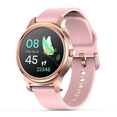 Otti-3S Smartwatch Fitness Tracker Monitor de ritmo cardíaco Cómo hacer / contestar el teléfono ALTAVOZ Notificaciones Facebook / whatsapp IP67 Impermeable Android / IOS (Rosa)