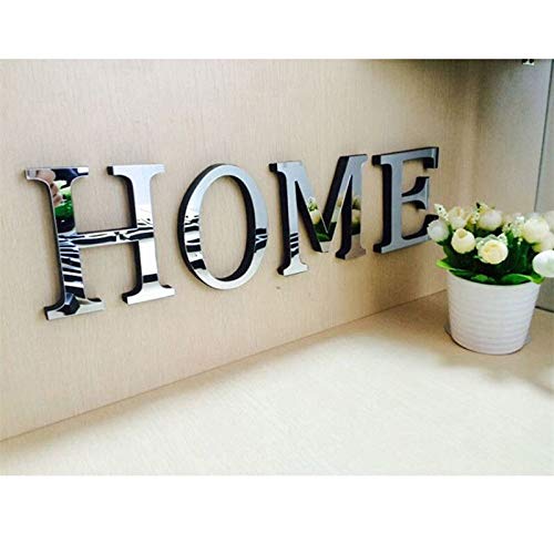 Oulensy 3DWall Pegatinas Espejo de acrílico Etiqueta de la Pared del Alfabeto inglés Las Letras Inicio DecorationPersonality Decoración Especial Love