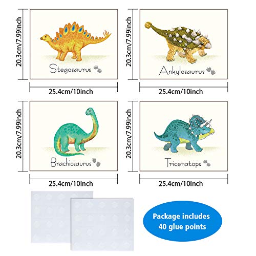 Outus 9 Piezas Impresiones de Arte de Pared de Dinosaurio Calcomanías de Pared de Póster Dinosaurios con Imágenes sin Marco Regalo de Cumpleaños para Decoraciones de Guardería y Habitaciones de Niños