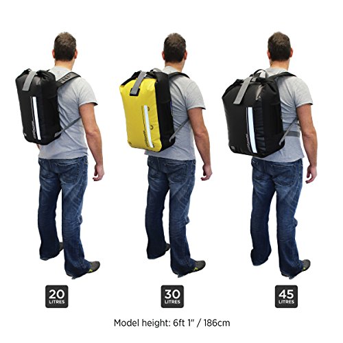 OverBoard Bolsa Estanca | Mochila Impermeable 20 Litros |100% Impermeable con Sistema de Cierre Sellado (Amarillo)